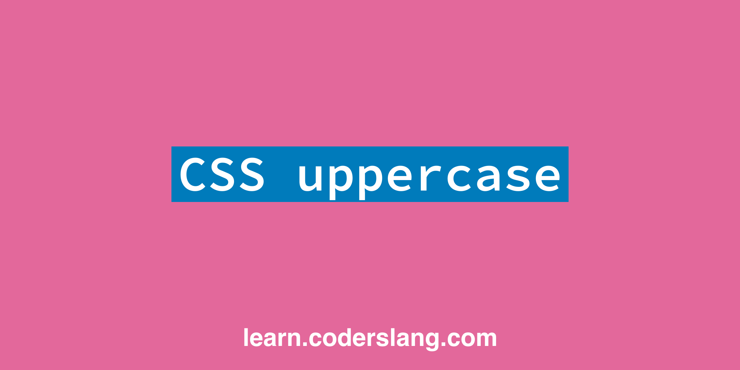 css-uppercase